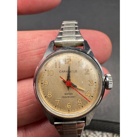Vintage Caravelle by Bulova Water Resistant Women's Watch 18mm Expansion Band - Picture 1 of 9